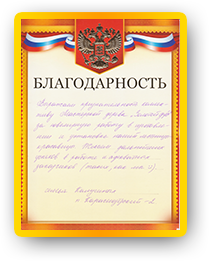 Благодарственное письмо 2